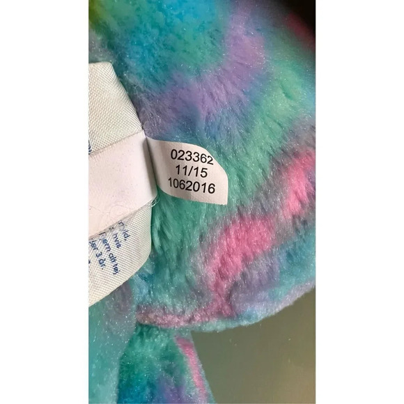 Build A Bear Plush Color Burst Bunny Rabbit Stuffed Easter Pastel Tie Dye 21" wo - Picture 9 of 10